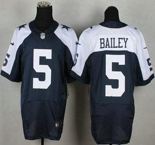 Men's Dallas Cowboys #5 Dan Bailey Blue Thanksgiving Alternate NFL Nike Elite Jersey