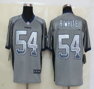 Nike Dallas Cowboys #54 R.White Drift Fashion Grey Elite Jersey
