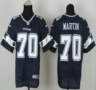 Nike Dallas Cowboys #70 Zack Martin Navy Blue Elite Jersey
