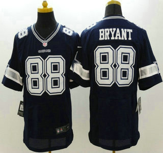 Nike Dallas Cowboys #88 Dez Bryant Blue Elite Jersey