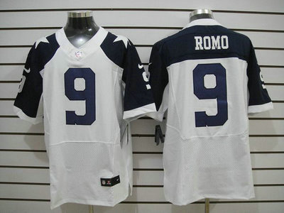 Nike Dallas Cowboys 9 Tony Romo White Thanksgiving Elite Jersey