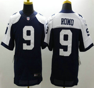 Nike Dallas Cowboys #9 Tony Romo Blue Thanksgiving Elite Jersey