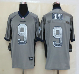 Nike Dallas Cowboys #9 Tony Romo Drift Fashion Grey Elite Jersey
