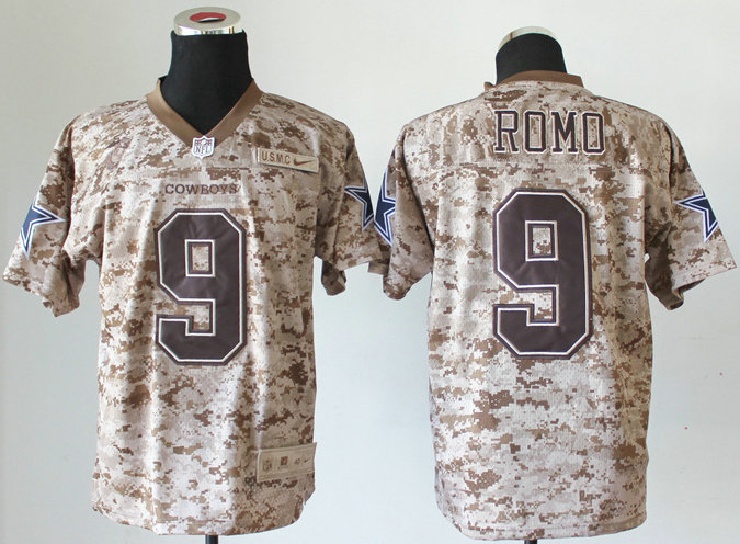 Nike Dallas Cowboys #9 Tony Romo US.Mccuu 2013 Camo Elite Jersey