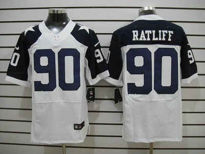 Nike Dallas Cowboys #90 Jay Ratliff White Thanksgiving Elite Jersey