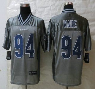 Nike Dallas Cowboys #94 DeMarcus Ware  Grey Vapor Elite Jersey