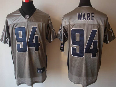 Nike Dallas Cowboys 94 DeMarcus Ware Grey Shadow 2012 Nike NFL Elite Jersey