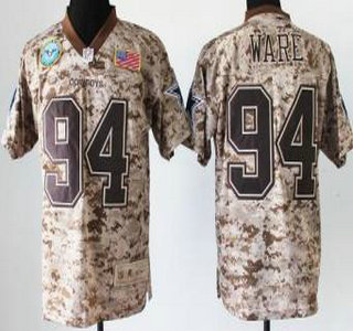 Nike Dallas Cowboys #94 DeMarcus Ware Salute to Service Digital Camo Elite Jersey