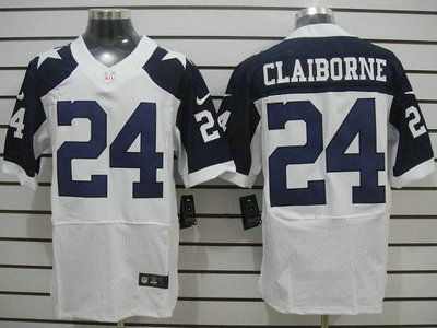 Nike Dallas Cowboys 24 Morris Claiborne White Thankgivings Elite Jerseys