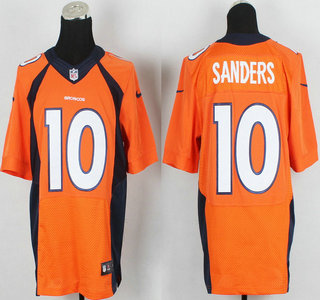 Nike Denver Broncos #10 Emmanuel Sanders 2013 New Style Orange Elite Jersey