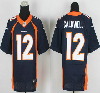 Nike Denver Broncos #12 Andre Caldwell 2013 New Style Blue Elite Jersey