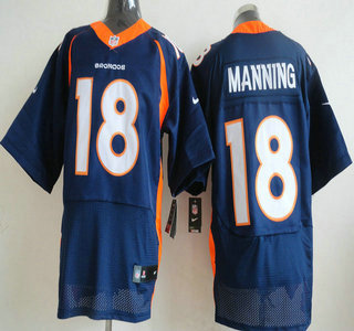 Nike Denver Broncos #18 Peyton Manning 2013 Blue Elite Jersey