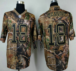 Nike Denver Broncos #18 Peyton Manning Camo Elite Jersey