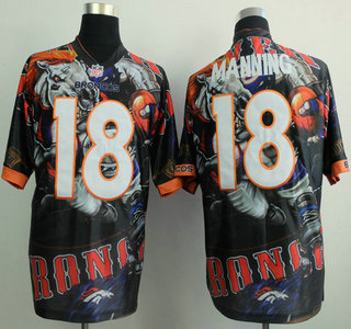 Nike Denver Broncos #18 Peyton Manning 2014 Fanatic Fashion Elite Jersey