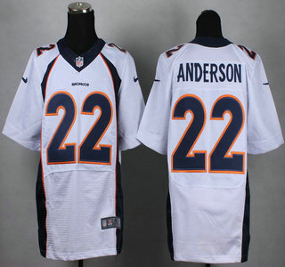 Nike Denver Broncos #22 C. J. Anderson White Elite Jersey