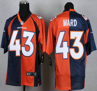 Nike Denver Broncos #43 T.J. Ward Blue With Orange Two Tone Elite Jersey