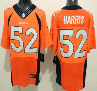 Nike Denver Broncos #52 Jerrell Harris 2013 New Style Orange Elite Jersey
