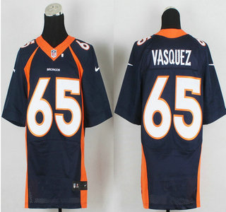 Nike Denver Broncos #65 Louis Vasquez 2013 New Style Blue Elite Jersey