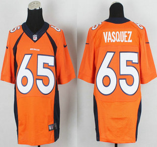 Nike Denver Broncos #65 Louis Vasquez 2013 New Style Orange Elite Jersey