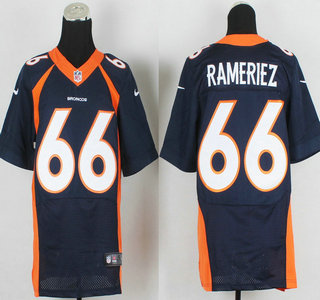 Nike Denver Broncos #66 Manny Ramirez 2013 New Style Blue Elite Jersey
