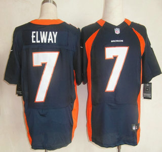 Nike Denver Broncos #7 John Elway Blue Elite Jersey