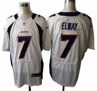 Nike Denver Broncos #7 John Elway White Elite Jersey