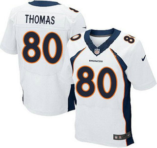 Nike Denver Broncos #80 Julius Thomas 2013 White Elite Jersey