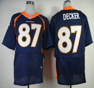 Nike Denver Broncos #87 Eric Decker 2013 Blue Elite Jersey