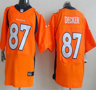 Nike Denver Broncos #87 Eric Decker 2013 Orange Elite Jersey