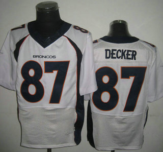 Nike Denver Broncos #87 Eric Decker 2013 White Elite Jersey