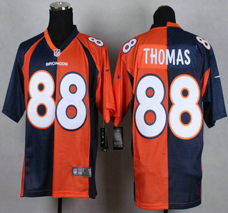 Nike Denver Broncos #88 Demaryius Thomas Blue With Orange Two Tone Elite Jersey