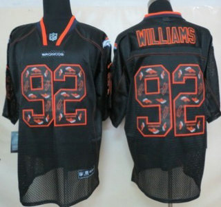 Nike Denver Broncos #92 Sylvester Williams Lights Out Black Elite Jersey