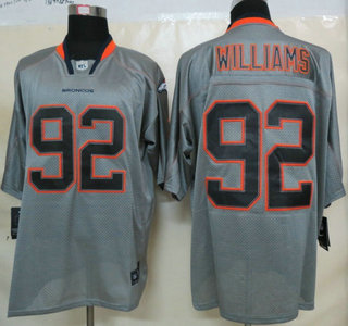 Nike Denver Broncos #92 Sylvester Williams Lights Out Grey Elite Jersey