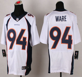 Nike Denver Broncos #94 DeMarcus Ware 2013 New Style White Elite Jersey
