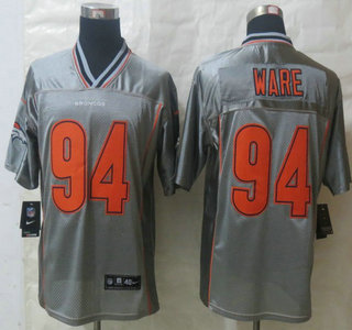 Nike Denver Broncos #94 DeMarcus Ware Grey Vapor Elite Jersey