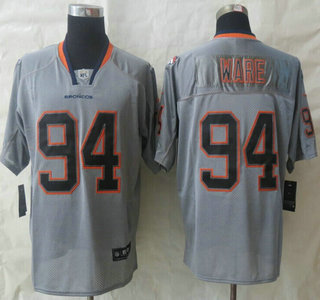 Nike Denver Broncos #94 DeMarcus Ware Lights Out Grey Elite Jersey