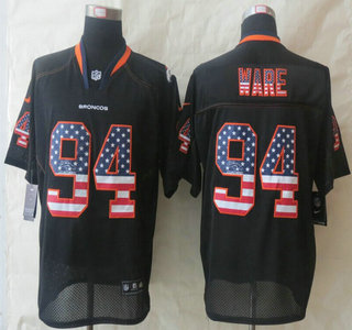 Nike Denver Broncos #94 DeMarcus Ware 2014 USA Flag Fashion Black Elite Jersey