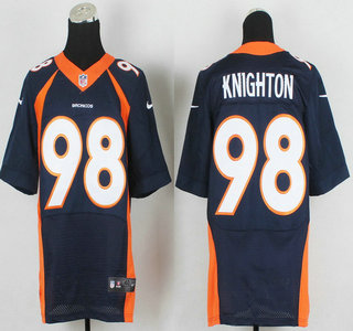 Nike Denver Broncos #98 Terrance Knighton 2013 New Style Blue Elite Jersey