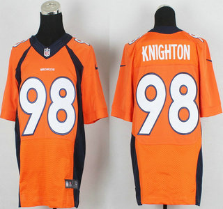 Nike Denver Broncos #98 Terrance Knighton 2013 New Style Orange Elite Jersey