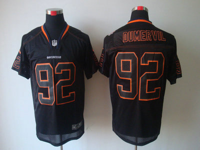 Nike Denver Broncos 92 Elvis Dumervil Lights Out Black 2012 Nike NFL Elite Jersey