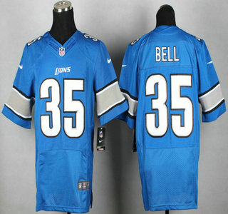 Nike Detroit Lions  #35 Joique Bell Light Blue Elite Jersey
