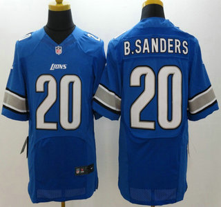 Nike Detroit Lions #20 Barry Sanders Light Blue Elite Jersey