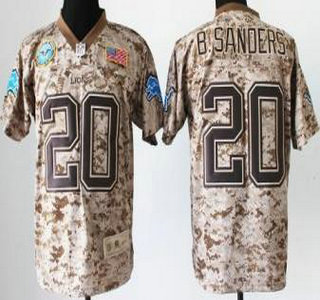 Nike Detroit Lions #20 Barry Sanders Salute to Service Digital Camo Elite Jersey