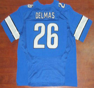 Nike Detroit Lions 26 Louis Delmas Light Blue Elite Jersey
