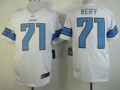 Nike Detroit Lions 71 Riley Reiff White Elite Jerseys