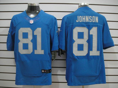 Nike Detroit Lions 81 Calvin Johnson Navy Blue 2012 Nike NFL Elite Jerseys