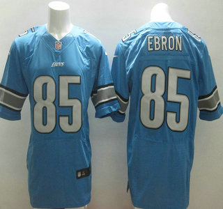 Nike Detroit Lions #85 Eric Ebron Light Blue Elite Jersey