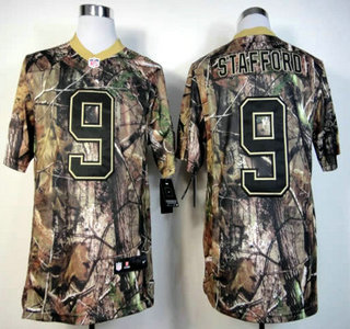 Nike Detroit Lions #9 Matthew Stafford Camo Elite Jersey