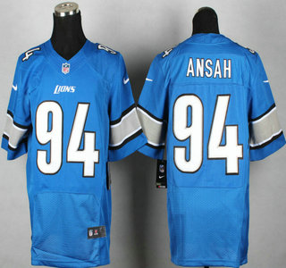 Nike Detroit Lions #94 Ziggy Ansah Light Blue Elite Jersey
