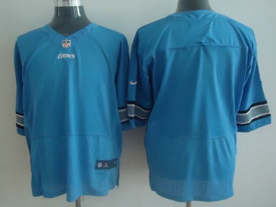 Nike Detroit Lions Blank Light Blue Elite Jersey